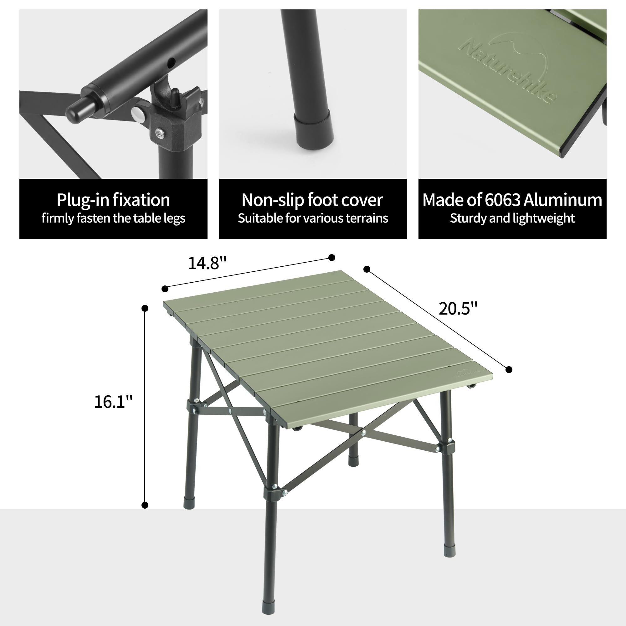 Amazon.com: Naturehike Portable Camping Table, Aluminium Folding